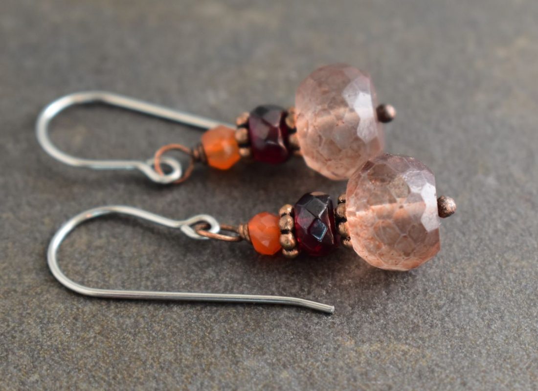 brown quartz gemstone earrings brown quartz gemstone earrings