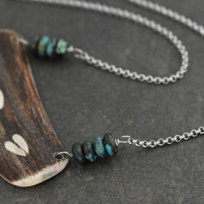 carved moose antler turquoise Pendant carved moose antler turquoise Pendant