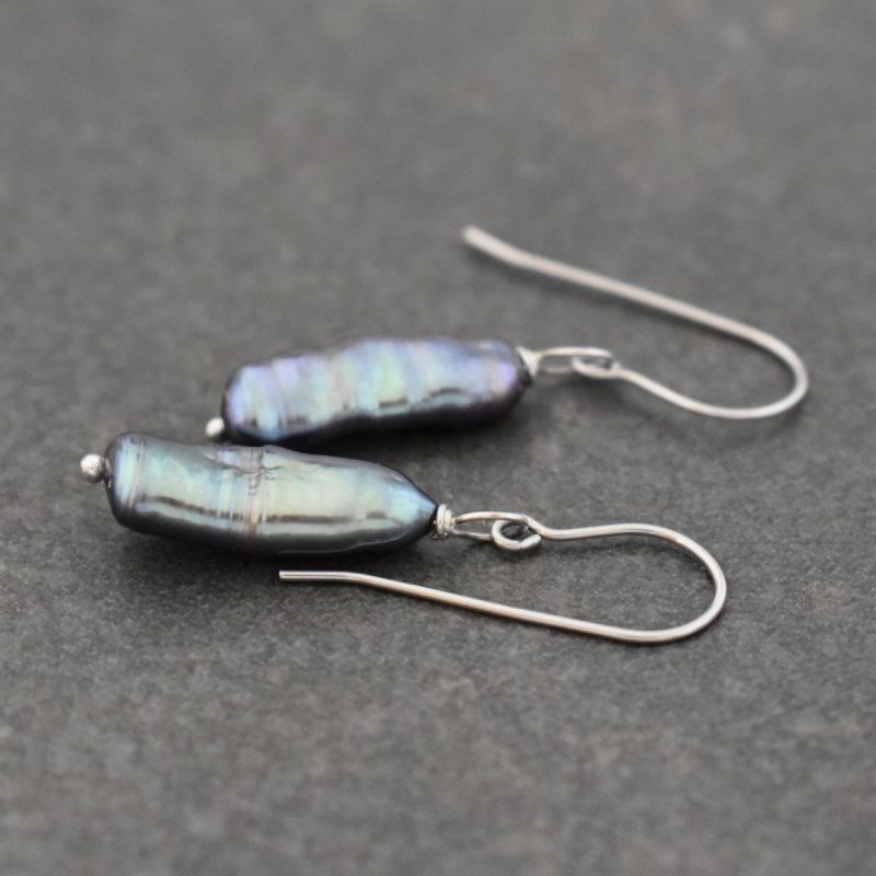 blue peacock biwi pearl earrings blue peacock biwi pearl earrings