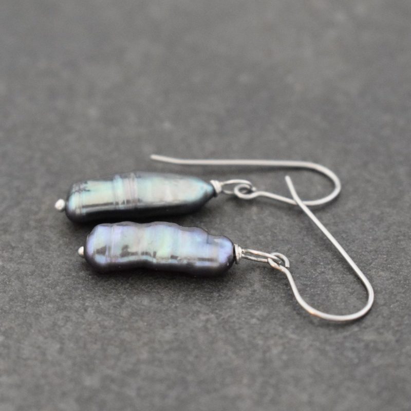 blue peacock biwi pearl earrings blue peacock biwi pearl earrings