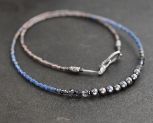Beaded Ombre Pearl Necklace Beaded Ombre Pearl Necklace